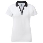 Next product: FootJoy Pique V Neck Ladies Polo - White / Charcoal